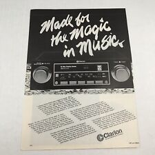 Vtg 1977 Clarion Car Stereo Radio Advertising Print Art Ad  picture