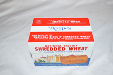 Vintage National Biscuit Shredded Wheat Nabisco Tin Metal Recipe Box 1973 picture