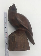 Hand Carved Iron Wood --PERCHED EAGLE 7” Figure picture