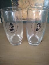 Two ( 2 ) VINTAGE Playboy Bunny Logo Bar  Glass Clear . picture