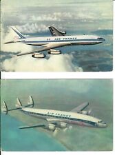 vintage airline postcards  -  Air France,  707, Constellation picture
