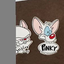 VTG 90's PINKY AND THE BRAIN RUBBER FRIDGE MAGNETS MCL MADE IN USA picture