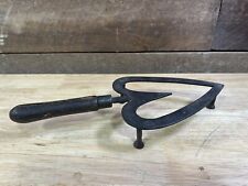Vintage Wooden Handle Cast Iron Grill Iron Stand Trivet Stand picture