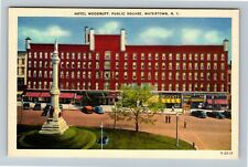 Watertown NY-New York Hotel Woodruff Antique Vintage Souvenir Postcard picture