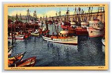 Postcard: CA Purse Seiners Preparing, San Francisco, California - Unposted picture