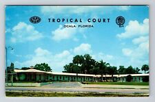 Ocala FL-Florida, Tropical Court, Exterior, Vintage Postcard picture