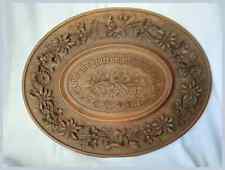 Antique Swiss Hand Carved Bread Plate Black Forest Folk Art picture