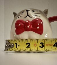 New 2023 Target Wondershop Cat with Polka Dot Bow Tie Coffee Tea Earthenware Mug picture