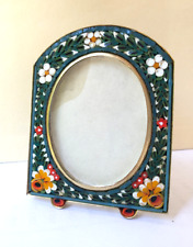 VINTAGE MICRO MOSAIC PICTURE FRAME  ITALY Arched Rectangle picture