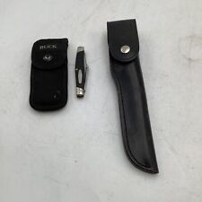 Vintage Set of Buck Knives 121 and 301 with Sheath Folding Knife picture
