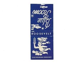 c1950s Blue Room Roosevelt Hotel New Orleans Louisiana LA Matchbook Cover picture