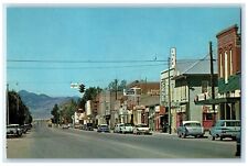 c1960's Main Street View Cafe Hotel Cars Whitehall Montana MT Vintage Postcard picture