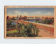 Postcard Third Ave. Bridge Showing Milling Section Minneapolis Minnesota USA picture