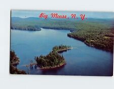 Postcard Air View of Big Moose Lake Craig Point and Islands Looking East NY USA picture