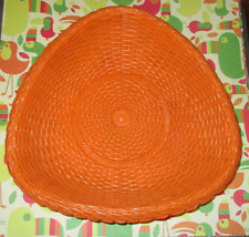 Vintage Regaline USA Basket Weave Orange Color Serving Bowl picture