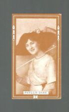 1910 BRITISH AMERICAN TOBACCO  ACTRESSES  PHYLLIS DARE  EX/MT+  BROWN  RARE picture