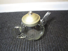Vintage PYREX Etched Glass Teapot Floral  Grape pattern  By Frederick Carder picture