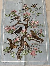 Vintage Irish Linen & Cotton Tea Towel Lamont Reg #1660 Bird Variety picture