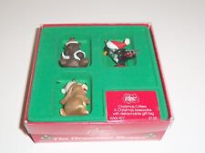 3Vintage WWA The Ornament Shoppe Christmas Critters Ornaments Bear Penguin Bunny picture