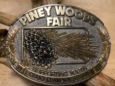 Vintage 1994 Piney Woods Fair Award Design Medals Belt Buckle 2 3/4 x 3 3/4