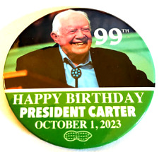 President Jimmy Carter Happy 99th Birthday October 1, 2023 Pinback Button picture