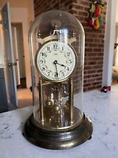 VTg KUNDO ANNIVERSARY CLOCK very nice West Germany clock glass brass Read Descri picture