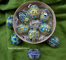 Ukrainian Easter eggs Pysanky Hand painted Chicken easter egg Easter home decor picture