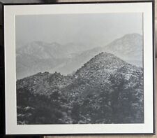 Vintage Black & White Photo Mountains Mountainous Outdoor Landscape Framed Decor picture