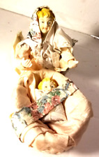 Vintage Nativity Figures Virgin Mary and Baby Jesus in Manger Ceramic picture