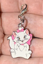 Silver Marie Cat From Aristocats Zipper Pull & Keychain Add On Clip picture
