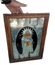Vintage God Zarathustra German Glass Painting Old Work Persian Prophet  picture
