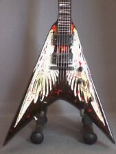 Miniature Guitar MEGADETH DAVE MUSTAINE Angel Wings GIFT FREE Stand Memorabilia picture