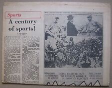 A Century of Sports - Special Section from 1977 Lynn, Ma. Newspaper T CONIGLIARO picture