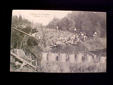 1908 Wilkes County NC Turnpike CHAIN GANG CONVICT Black LABOR SCENE STRIPES RPPC picture