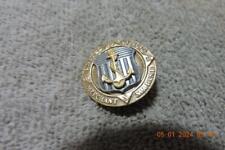 WWII US Merchant Marines Lapel Pin Gold Wash Sterling AE Co Utica Anchor/Shield picture
