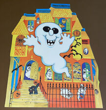 Vintage Halloween Die-Cut Decoration Haunted House Ghosts Bats Cats Double Sided picture