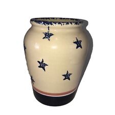 Yesteryears Marshall Stars Pottery Crock Nice Vase Or Utensils Holder picture