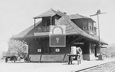 Railroad Train Station Depot Piercefield New York NY Reprint Postcard picture