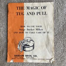 Vtg 1958 Surge Milker Tug & Pull Instruction Book Babson Bros Dairy Farm Ad picture