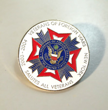 Vtg Veterans of Foreign Wars of the United States Lapel Pin New York 2003 - 2004 picture