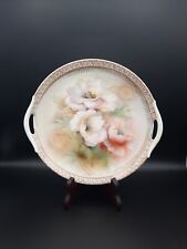 RS Prussian Floral Handled Plate Poppies 10