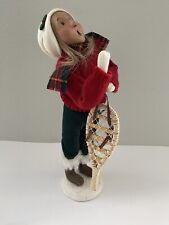 2000 Byers Choice Caroler Adult Woman with Snowshoes Limited Edition 61/100 picture