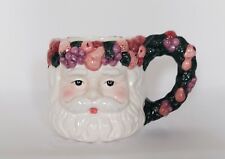 FTD Holiday Santa Floral Fruit Coffee Mug Tableware Vintage Mug picture