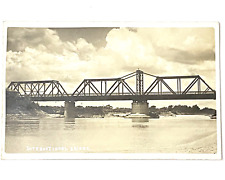 1910-1918 Vtg RPPC International Bridge Brownsville TX Matamoros Mexico Postcard picture