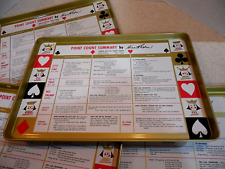 Lot of 4 Vintage Playing cards Large tin trays Soren Point count 1960s 50s Metal picture