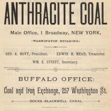 1886 BUFFALO CANALSIDE BLACKWELL CANAL COAL IRON LEHIGH VALLEY PENNSYLVANIA picture