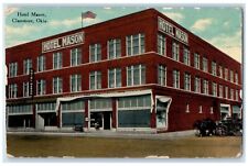 1914 Hotel Marson Building Horses And Wagon Claremore Oklahoma OK Postcard picture