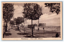 Manfredonia Foggia Apulia Italy Postcard Arrival of the Littorina c1920's picture