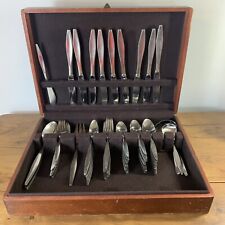 Vintage REED & BARTON Etude Stainless Flatware Lot of 84 picture