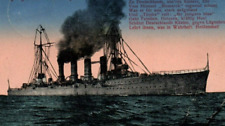 German Imperial Navy Battleship SMS Karlsruhe  WWI c1910 Postcard picture